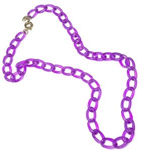 J Crew Fun Purple Chain Necklace
